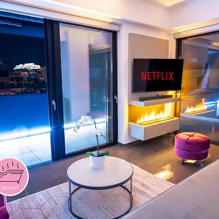 Ferienwohnung Luxury Penthouse With Acropolis View And Jacuzzi Athen Exterior foto
